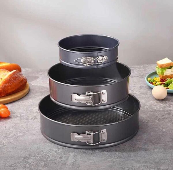Pack of 3 Non-Stick Round Cake Pan Set | Easy Baking Pans for Layered Cakes