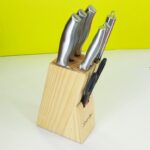7 Pcs Stainless Steel Knife Set with Wooden Stand | Premium Kitchen Knives