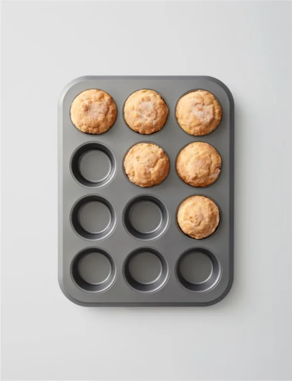 12 Cup Muffin Pan | Non-Stick Muffin and Cupcake Baking Tray