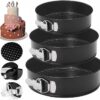 Pack of 3 Non-Stick Round Cake Pan Set | Easy Baking Pans for Layered Cakes