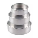 Cake Pan Set of 3 Iron | Heavy-Duty Round Cake Baking Pans