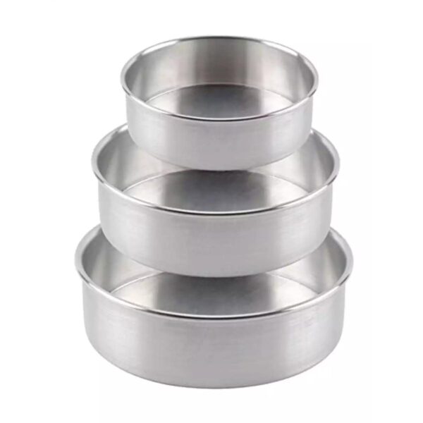 Cake Pan Set of 3 Iron | Heavy-Duty Round Cake Baking Pans