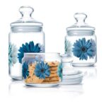Luminarc 3pcs Decorative A La Folie Jar Set | Elegant Glass Jars for Kitchen
