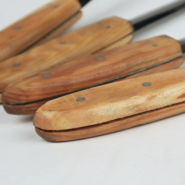 Spoon Set - Pack of 4 - Stainless Steel - Wood handle