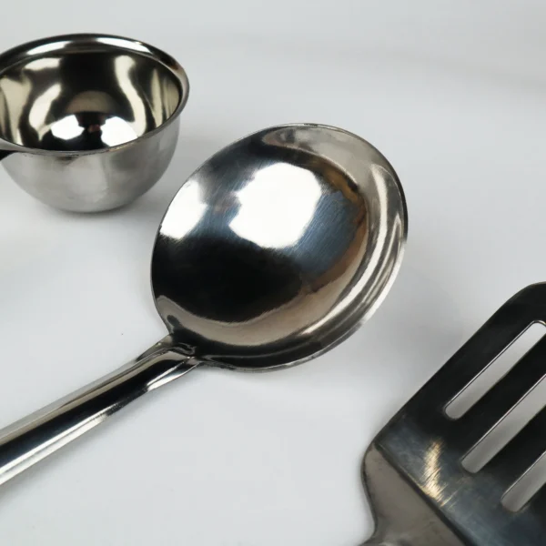 Spoon Set - Pack of 4 - Stainless Steel - Wood handle