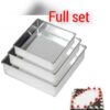 Square Cake Baking Mold Galvanized Steel Set Of 3Pcs