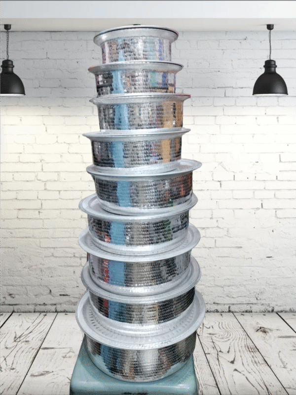 Silver Aluminum Lagan Degchi – Traditional Cooking Pot for Delicious Meals