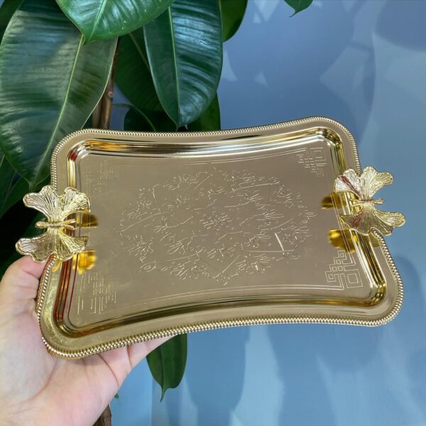 Stainless Steel Serving Presentation Tray with Butterfly Handle
