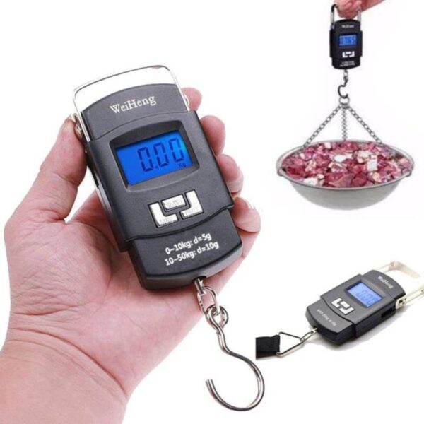 Imported Portable Digital Hanging Scale – Luggage, Kitchen, Pocket & Fishing Weight Scale (Up to 50kg)