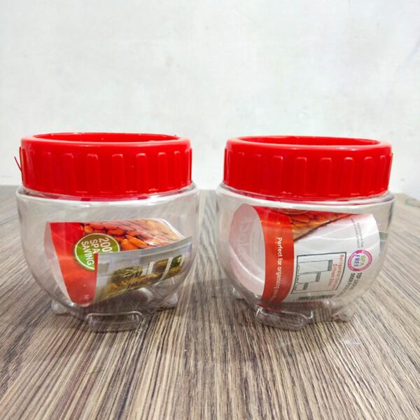 Pack of 6 Red Interlock Containers – Airtight Storage Solution