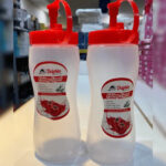 Pack of 2 Ketchup Bottles – Refillable Squeeze Sauce Dispensers