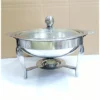 🫕 Stainless Steel Round Chafing Dish – Serve in Style Like 5-Star Buffets! Bring the luxury of hotel-style serving to your home daawat with this premium stainless steel round chafing dish. Whether you're hosting a party, BBQ, wedding event, or just serving biryani for the family — this elegant serving bowl makes your food presentation unforgettable. 🔥 Keeps Food Hot & Fresh for Hours This buffet dish is designed to retain heat, so your meals stay warm for longer without losing their flavor or texture. Perfect for: Biryani Nihari / Paya Pasta & BBQ items Gravies & more The heat-friendly base makes it ideal for stove or chafing fuel stands. ✨ Premium Steel – Mirror Polish Finish Crafted from high-quality, food-grade stainless steel, this serving bowl is: ✅ Rust-resistant ✅ Long-lasting ✅ Hygienic and safe for all kinds of food ✅ Mirror finish that looks stylish on any dining table With its round design and domed lid, it looks exactly like those in banquets and wedding halls. 🎉 Perfect for Every Occasion Whether it’s a wedding, iftar party, mehndi, or family dinner, this dish brings a touch of class and convenience. Guests will love the elegant look, and you'll love how easy it is to serve and clean. 🧽 Easy to Handle & Clean Wide handles for easy grip Lid fits snugly to keep food hot Dishwasher safe Stackable design for easy storage