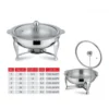 🫕 Stainless Steel Round Chafing Dish – Serve in Style Like 5-Star Buffets! Bring the luxury of hotel-style serving to your home daawat with this premium stainless steel round chafing dish. Whether you're hosting a party, BBQ, wedding event, or just serving biryani for the family — this elegant serving bowl makes your food presentation unforgettable. 🔥 Keeps Food Hot & Fresh for Hours This buffet dish is designed to retain heat, so your meals stay warm for longer without losing their flavor or texture. Perfect for: Biryani Nihari / Paya Pasta & BBQ items Gravies & more The heat-friendly base makes it ideal for stove or chafing fuel stands. ✨ Premium Steel – Mirror Polish Finish Crafted from high-quality, food-grade stainless steel, this serving bowl is: ✅ Rust-resistant ✅ Long-lasting ✅ Hygienic and safe for all kinds of food ✅ Mirror finish that looks stylish on any dining table With its round design and domed lid, it looks exactly like those in banquets and wedding halls. 🎉 Perfect for Every Occasion Whether it’s a wedding, iftar party, mehndi, or family dinner, this dish brings a touch of class and convenience. Guests will love the elegant look, and you'll love how easy it is to serve and clean. 🧽 Easy to Handle & Clean Wide handles for easy grip Lid fits snugly to keep food hot Dishwasher safe Stackable design for easy storage