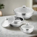Stainless Steel Shahi Hotpot Set of 3
