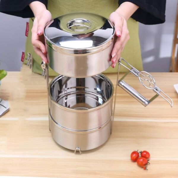 Tiffin Steel 3 Layer – Leakproof Stainless Steel Lunch Box