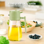 2 in 1 Glass Oil Spray and Pour Dispenser 470ml | Dual-Function Oil Bottle for Cooking & BBQ