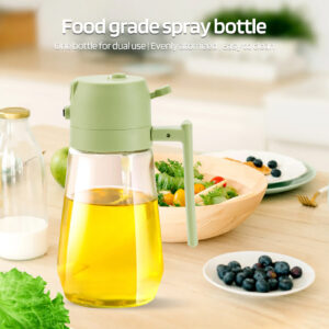 2 in 1 Glass Oil Spray and Pour Dispenser 470ml | Dual-Function Oil Bottle for Cooking & BBQ