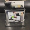 Stainless Steel Storage Rack with Soap Dispenser – Bathroom & Kitchen Organizer