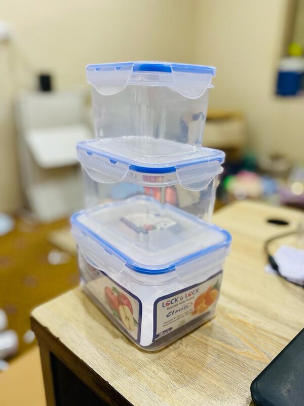 Premium 3-Piece Airtight Food Storage Box Set – Multicolor, Leak-Proof, BPA-Free Kitchen Containers