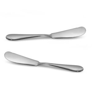 Premium Stainless Steel Butter Knife Set – Pack of 2 | Rust-Resistant, Durable, Elegant Design for Spreading Butter, Jam & More