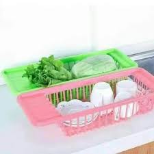 Over the Sink Folding Colander & Drain Basket – Adjustable Kitchen Strainer for Fruits & Vegetables | Multi-Use Storage Rack with Handles