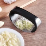 Premium Garlic Press Crusher & Mincer – Stainless Steel Garlic Squeezer, Slicer & Chopper Tool with Ergonomic Handle