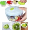 Easy Spin Quick Cutter – Multipurpose Vegetable, Fruit, Nut & Meat Chopper | Hand-Powered Food Processor & Mixer