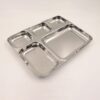 Premium 5 Compartments Stainless Steel Rectangular Thali Plate