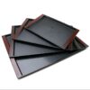 Serving Tray Set of 4 – Premium Wooden Texture Plastic Trays for Kitchen & Home
