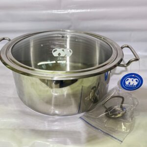 Alpha Casserole Pot – Stainless Steel Cookware with Glass Lid – Multi Size Options (22cm to 30cm)