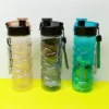 Transparent Plastic Water Bottle With Filter – 800ml XL Capacity | Gym, School & Office Use | Leak-Proof & Durable
