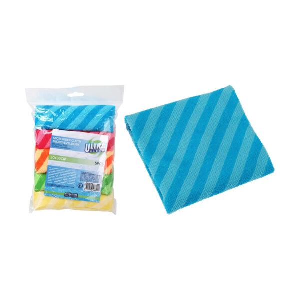Pack of 5 Microfiber Kitchen Cleaning Towels – Everyday Use, Quick Dry, Multi-Color