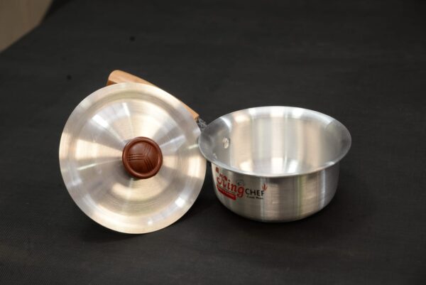 Premium Aluminium Baby Saucepan Set – 6 Pcs Cookware with Metal Finish (3 Pans + 3 Lids)