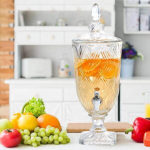 Berlin 3 Liter Glass Water & Juice Dispenser Jar – Premium Quality Transparent Glass Beverage Container for Home & Parties