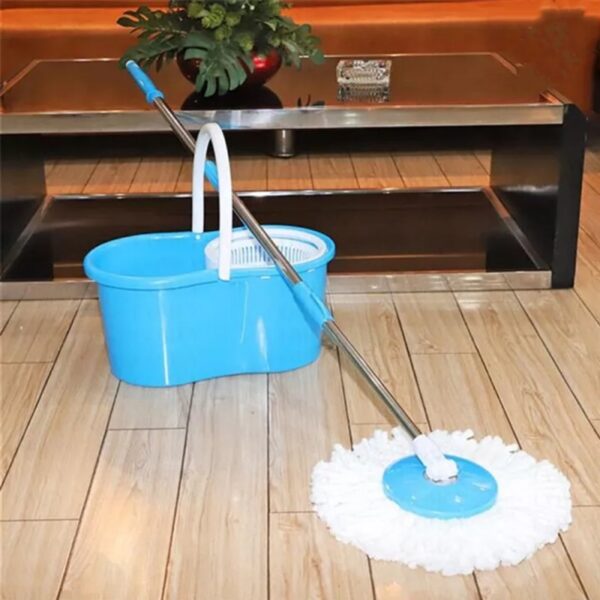 360° Spin Mop with Bucket – Home & Kitchen Cleaning System (Plastic & Steel Spinner Variants)
