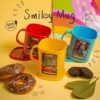 Kids Plastic Mug with Lid 350 ml – Printed Characters, Spill-Resistant & Durable (Random Colours)