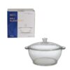 Delisoga Glass Serving Bowl With Lid – 750 ml Premium Glass Bowl With Transparent Lid