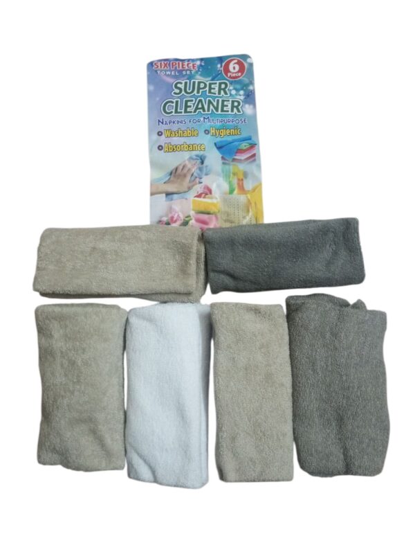 Pack of 6 Microfiber Kitchen Cleaning Towels – Everyday Use, Quick Dry, Mix Colors