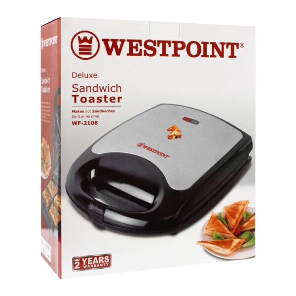 Westpoint Sandwich Toaster WF-2108 – 4 Slice Non-Stick Sandwich Maker | Compact, Durable & Easy to Clean