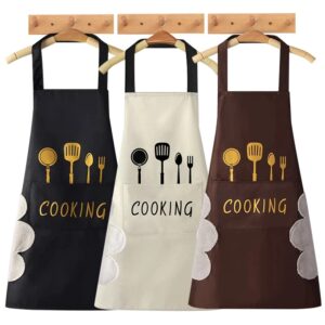 Premium Waterproof Kitchen Apron – Oil-Proof Adjustable Cooking Bib with Pocket & Hand-Wiping Design