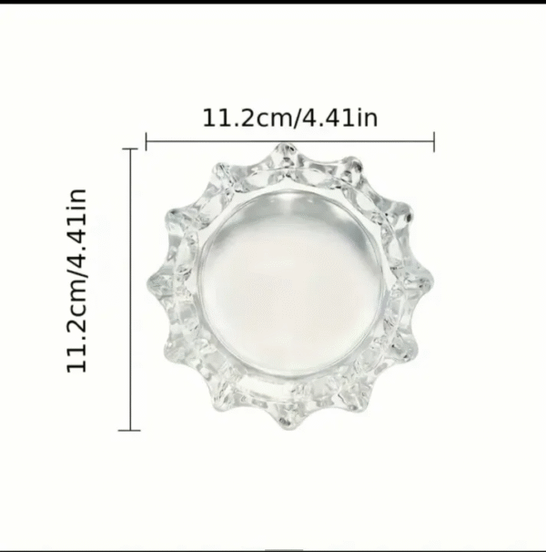 Delisoga Block Style Fine Glass Ashtray – Premium Crystal-Clear Finish