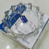 Delisoga Block Style Fine Glass Ashtray – Premium Crystal-Clear Finish