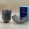 Delisoga 7 Pcs Fine Silver-Tint Glass Fruit Bowl Set – 1 Large + 6 Small Bowls | Premium Grey-Tint Glassware