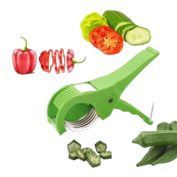 Multi Veg Cutter with 5 Blades – Efficient & Versatile Vegetable & Fruit Slicer (Random Colour)