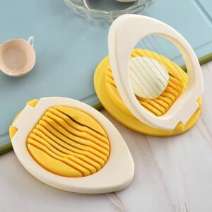 Premium Plastic Egg Cutter Slicer – Multi-Purpose Kitchen Tool for Boiled Eggs, Mushrooms & Soft Fruits (Random Color)
