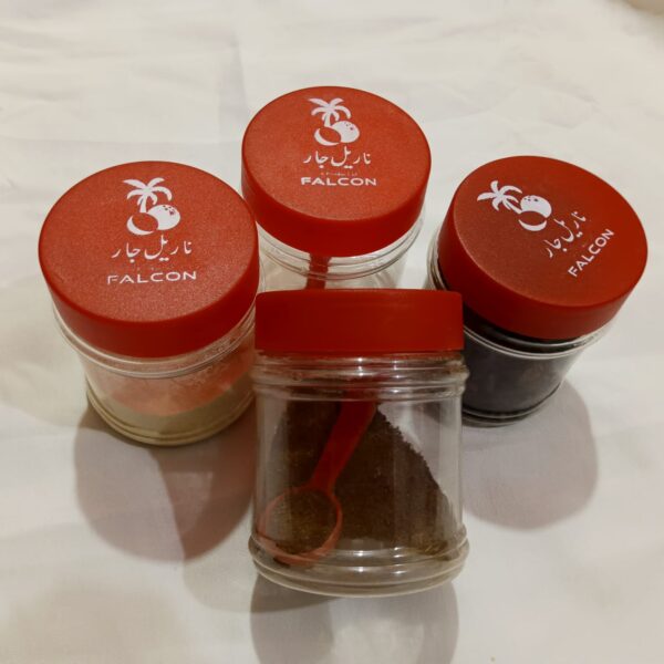 4-Pcs Spice Jar Set with Spoons – 550ml Each | Airtight Masala Storage Containers for Kitchen | Multi-Purpose Transparent Jars