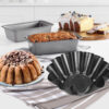 Premium Non-Stick Flower Cake & Jelly Mold – Ribbed Aluminum Baking Pan (Small, Medium & Large Sizes)