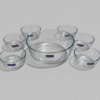 Delisoga 7-Piece Glass Fruit & Dessert Bowl Set | Premium Transparent Glassware for Custard, Kheer, and Salad